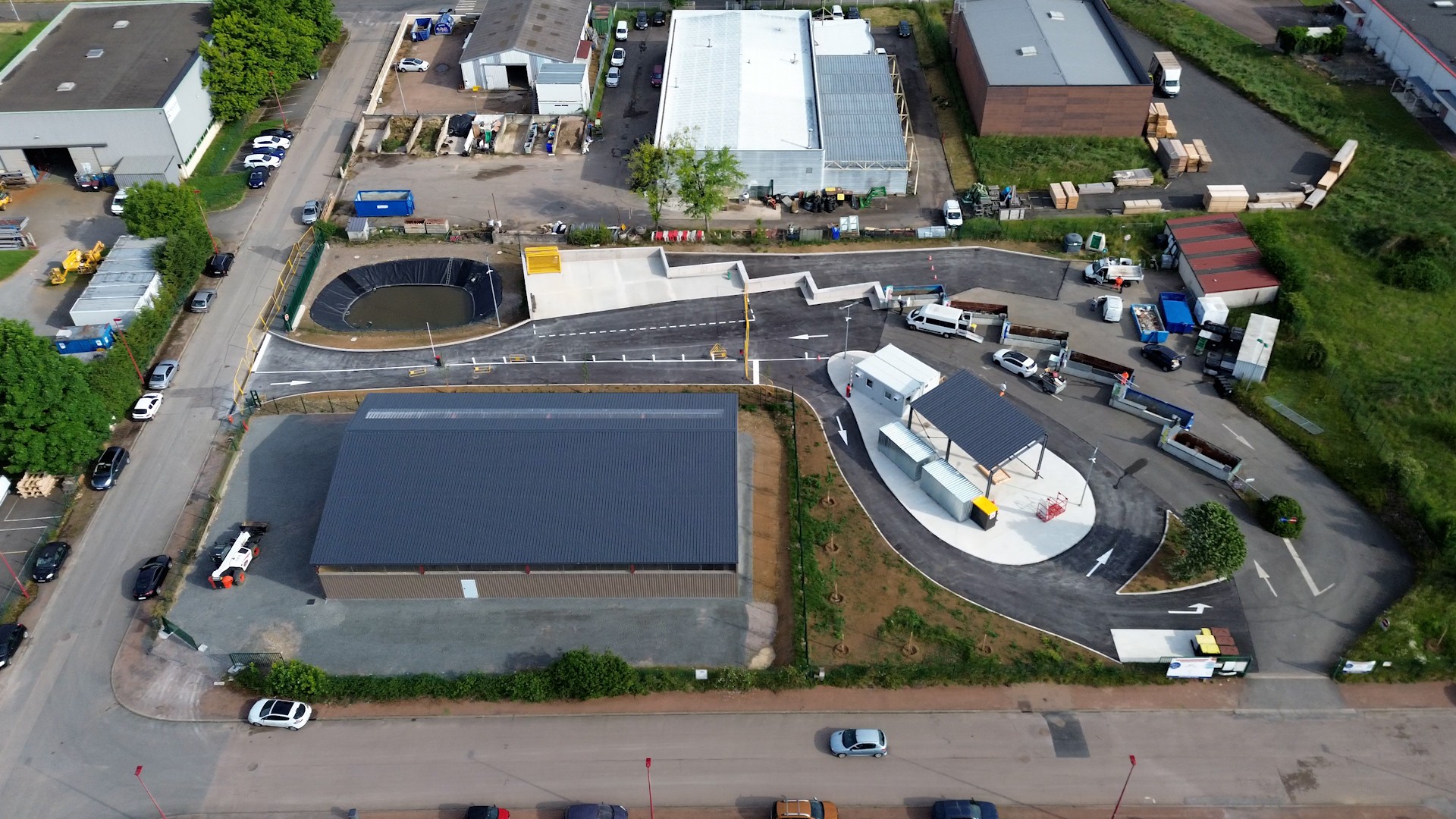 Vue aérienne de la déchetterie d'Imphy