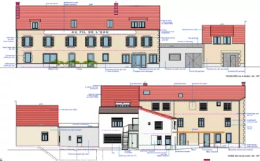 Plans de coupe du marché Hôtel de l'Agriculture